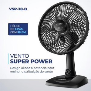 Ventilador Mesa Super Power 127v 30cm Pto-109391-57451