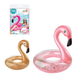 Boia Circular Flamingo C/glitter 82cm Cx:024-841834-32552