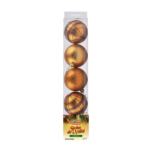 Bola***tb Cristal 7cm 5pcs Bronze Cx:036-842778-20511