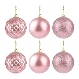 Bola***tb Diamante 6cm 6pcs Rose Cx:036-842802