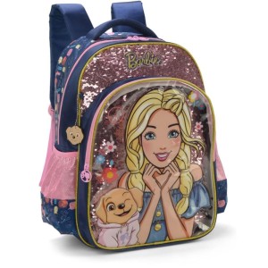 Mochila Infantil Barbie G Azul-107084-35218