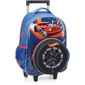 Mochila Infantil Com Rodinha Hot Wheels G Azul-107105-27965