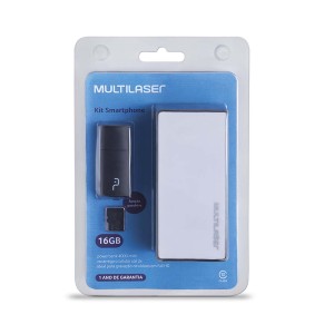 Power Bank 4000mah+pendrive+cartao De Memoria Cl10 16gb-MC220-65865