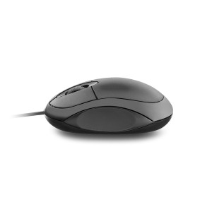 Mouse Com Fio Mf100 Conexão Usb Embalagem Branca Cabo De 120cm 3 Botões Preto-MO312-34426