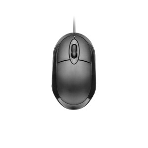 Mouse Com Fio Mf100 Conexão Usb Embalagem Branca Cabo De 120cm 3 Botões Preto-MO312-34610