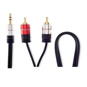 Cabo De Audio P2 3.5mm Para 2 Rca Estereo 1.8m-WI287