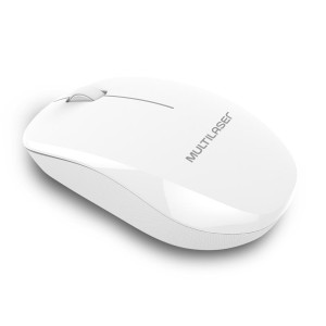 Mouse Sem Fio Slide Conexão Usb 1200dpi 3 Botões C/ Pilha Inclusa Branco-MO310