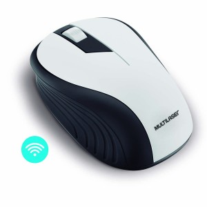 Mouse Sem Fio Wave Conexão Usb 1200dpi 3 Botões Ergonômico Branco-MO216