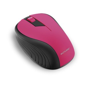 Mouse Sem Fio Wave Conexão Usb 1200dpi 3 Botões Ergonômico Rosa-MO214