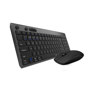 Kit Teclado Sem Fio 8050t Rapoo 1300 Teclas Multimidia-RA003-14104