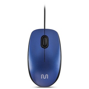 Mouse Com Fio Mf400 Usb 1200dpi 3bot Slim Silencioso 180cm Azul-MO388