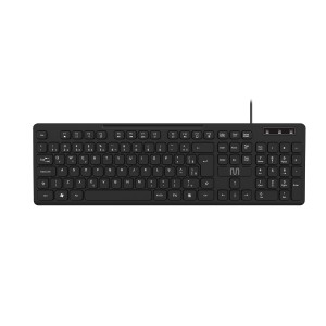 Kit Combo Teclado E Mouse Com Fio Cf300 Teclas Silenciosas Preto-TC310