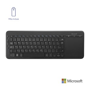 Teclado Sem Fio All-in-one Microsoft Com Touchpad Integrado Usb-N9Z00005