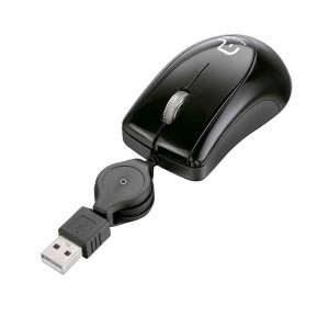 Mouse Com Fio Mini Conexão Usb 1200dpi 3 Botões Retrátil-MO205