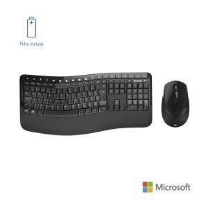 Kit Teclado Sem Fio Comfort Mouse Sensor Bluetrack Ambidestro-PP400005