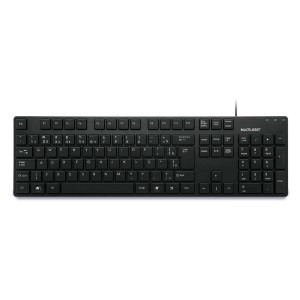 Teclado Com Fio Soft Tecla Macia Teclas Chocolate Preto-TC142