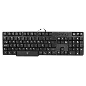 Kit Combo Teclado E Mouse Com Fio Cf100 Design Slim Conexão Ps2 1200dpi Preto-TC303-43693