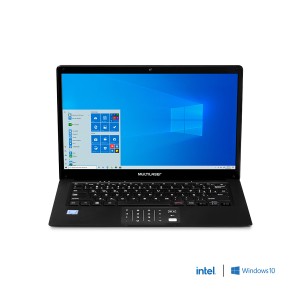 Notebook Multilaser 14pol, Pentium, 4gb, 64gb, Windows 10, Preto-PC310