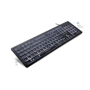 Teclado Com Fio Light Conexão Usb Iluminado Teclas Silenciosas-TC218-83109