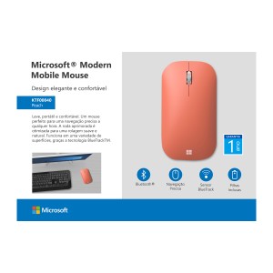 Mouse Sem Fio Modern Microsoft Sensor Bluetrack Bluetooth Laranja-KTF00040-55299