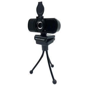 Webcam Full Hd 1080p 30fps C/ Tripe Cancelamento De Ruído Microfone Conexão Usb Preto-WC055