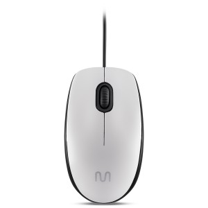 Mouse Com Fio Mf400 Usb 1200dpi 3bot Slim Silencioso 180cm Branco-MO389