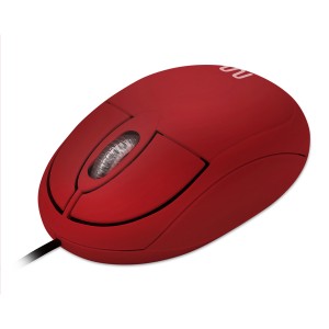 Mouse Com Fio Classic Conexão 3 Botões Vermelho-MO303-57174