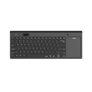 Teclado Sem Fio Touch Pad Integrado 2.4 Ghz Resistente A água Preto-RA039