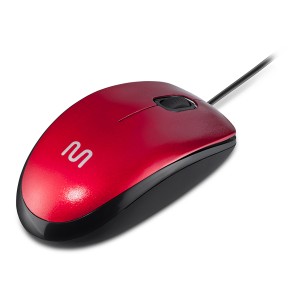 Mouse Com Fio Mf400 Usb 1200dpi 3bot Slim Silencioso 180cm Vermelho-MO390-41580