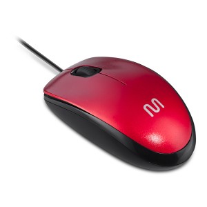 Mouse Com Fio Mf400 Usb 1200dpi 3bot Slim Silencioso 180cm Vermelho-MO390-49921