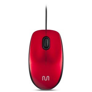 Mouse Com Fio Mf400 Usb 1200dpi 3bot Slim Silencioso 180cm Vermelho-MO390