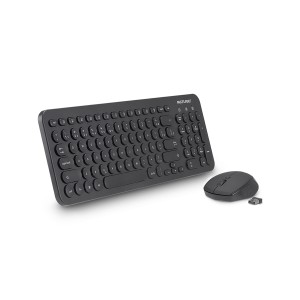 Kit Combo Teclado E Mouse Sem Fio Cs600 Ajustável Teclas Redondas Preto-TC231-65044