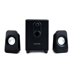 Caixas De Som 2.1 Subwoofer 20w Rms Controle Graves Preto-SP377