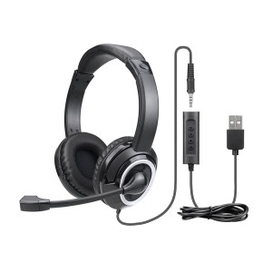 Headset Com Fio Hf600 P3 Microfone 40mm 100mw Preto-PH427-83695