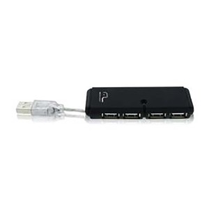 Hub Usb 2.0 4 Portas Com Cabo Retrátil Preto-AC064-40040