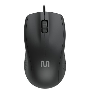 Mouse Com Fio Mf200 3 Botões Tamanho Grande Preto-MO308