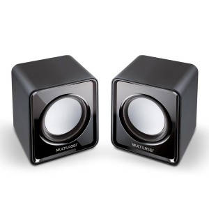 Caixas De Som Cx100 2.0 3w Rms Controle De Volume Som Estéreo Preto-SP144-14795