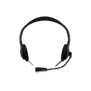 Headset Com Fio Hf100 100mw Microfone Flexível Preto-PH002-35553