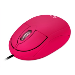 Mouse Com Fio Classic Conexão Usb 1200dpi 3 Botões Rosa-MO304-41793