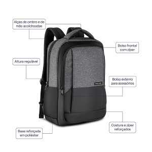 Mochila Multilaser Midtown Para Notebook Até 15.6"-BO443-19121