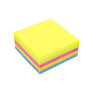 Bloco Adesivo Cubo 75x75mm 5 Cores Neon 350 Folhas-EI016-700