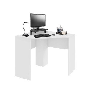 Mesa De Canto Para Computador 90x90cm Branco Fosco-EI076