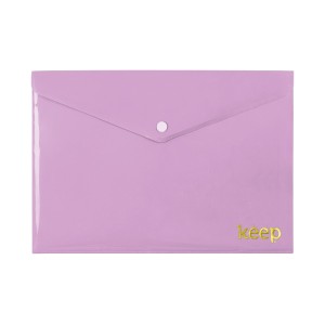 Pasta Envelope A4 Fecho Botao Lilas-EI142-335