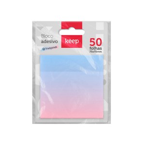 Bloco Adesivo Pet Transparente Degrade 75x75mm 50 Folhas-EI154-87435