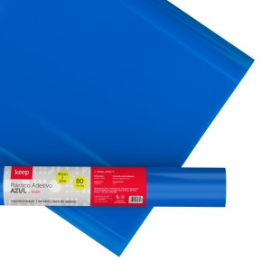 Plastico Adesivo Azul 0.08mm Pvc 45cmx10m-EI160-752