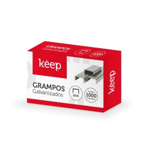 Grampos Galvanizados 26/6 Caixa Com 1000 Unidades-EI166-945