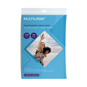 Papel Fotográfico Adesivo Matte A4 210g 10 Folhas-PE007-554