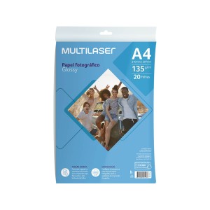 Papel Fotográfico Glossy A4 135g 20 Folhas-PE036