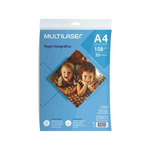 Papel Fotográfico Matte A4 108g 20 Folhas-PE044