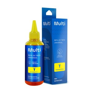 Refil De Tinta Compat. Universal P/ Epson Hp Canon 100ml Amarelo-RF020-41801